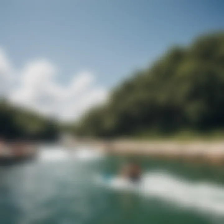 A group of enthusiasts enjoying a sunny day at a cable park