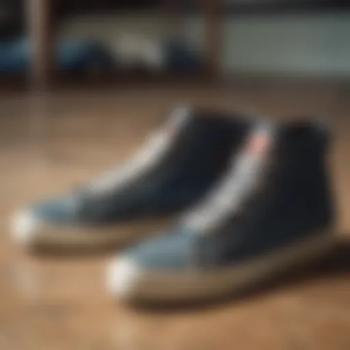 Vintage American skate shoes showcasing their design evolution
