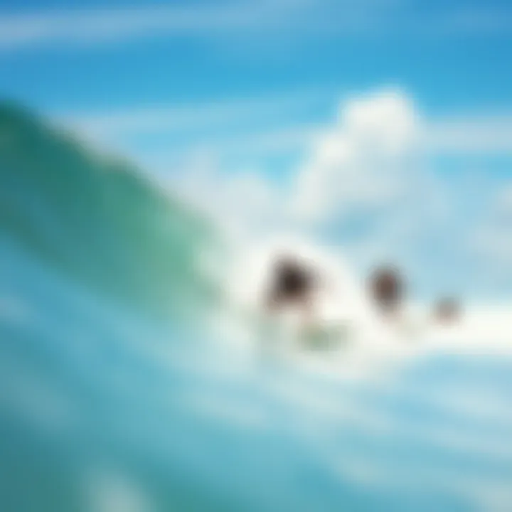 Surfers in Action at Punta Cana A breathtaking view of surfers riding the waves in Punta Cana