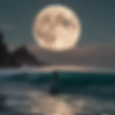 Surfing under a full moon