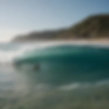 A scenic beach view highlighting ideal bodyboarding conditions