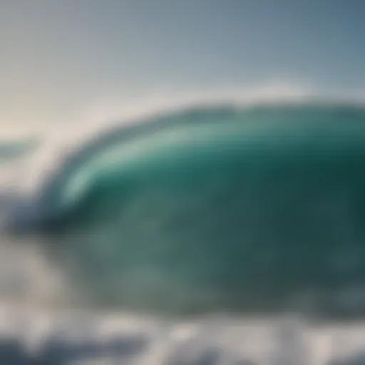 Serene ocean waves gently lapping against the shore