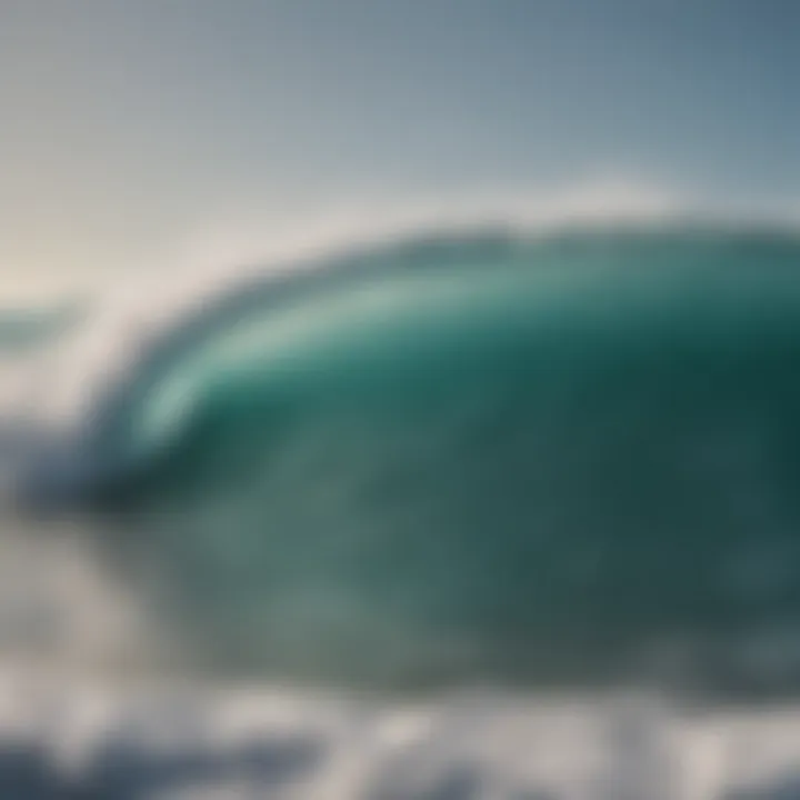 Serene ocean waves gently lapping against the shore