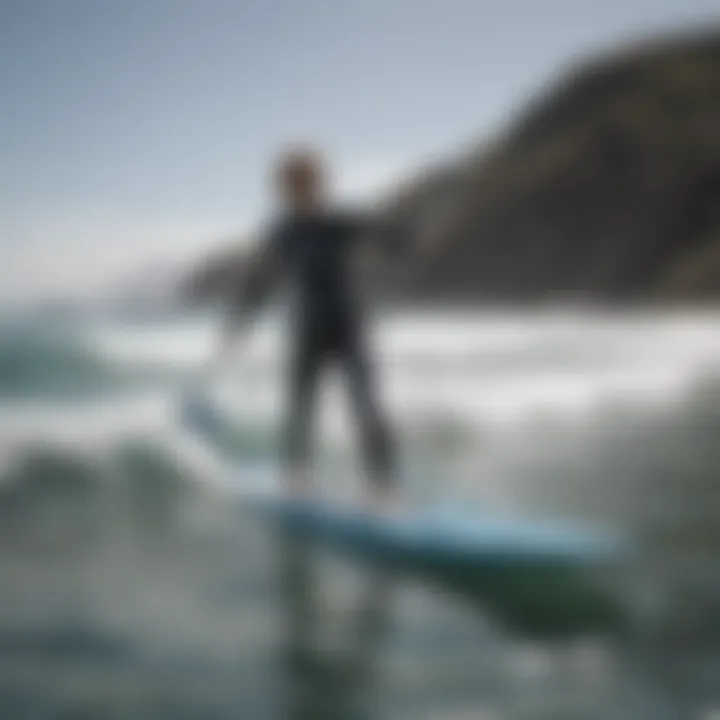 An athlete demonstrating proper technique on the surf paddling machine