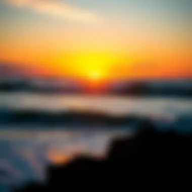 Sunset at Pasta Point A vibrant sunset over the ocean at Pasta Point