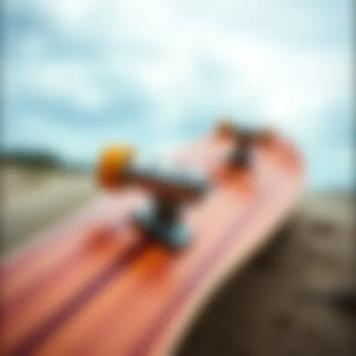 Close-up of a detailed fingerboard showcasing its craftsmanship