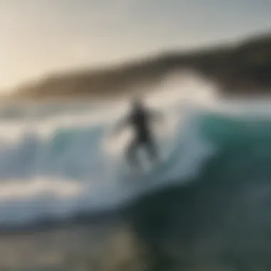 Techniques for Heavier Wakesurfers Wakesurfing scene demonstrating techniques for heavier surfers.