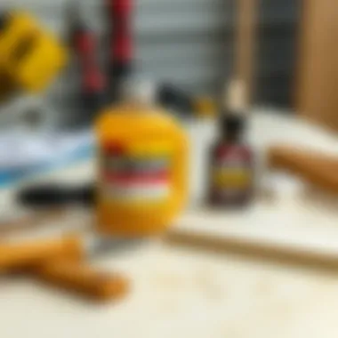 Tools for Repairing Surfboards Essential tools for surfboard repair including resin and sandpaper