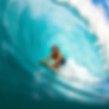 Capturing the Perfect Wave with GoPro Surfer capturing footage with GoPro mouth holder