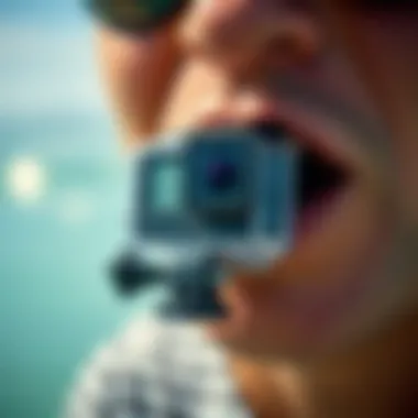Detailed View of GoPro Mouth Holder Close-up of GoPro mouth holder attachment