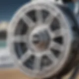 Close-up of KastKing surf reel showcasing its intricate design and features