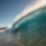 Waves crashing on the pristine sands of Ke Iki Beach