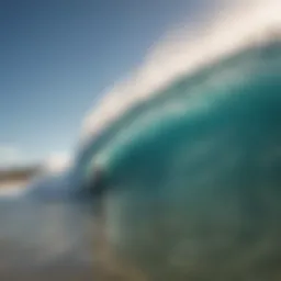 Waves crashing on the pristine sands of Ke Iki Beach