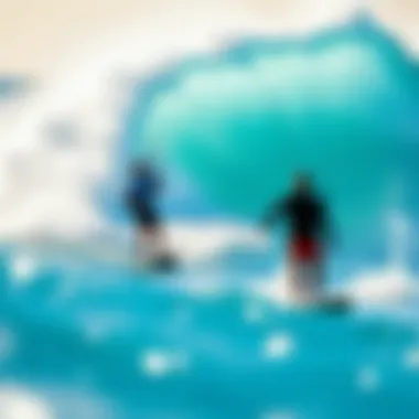 Kite surfers riding vibrant waves in the Florida Keys