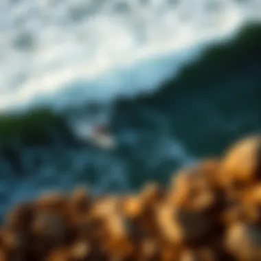 Surfing Action from Above An aerial view of surfers riding the waves at Lapoint