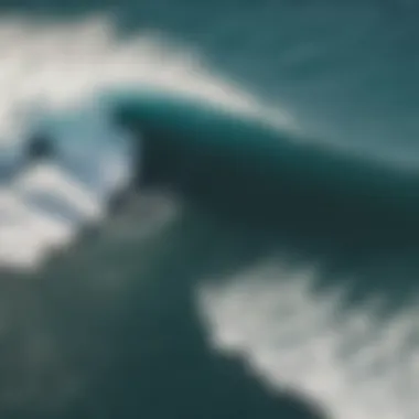 Aerial shot of iconic surf breaks along the Maui coastline