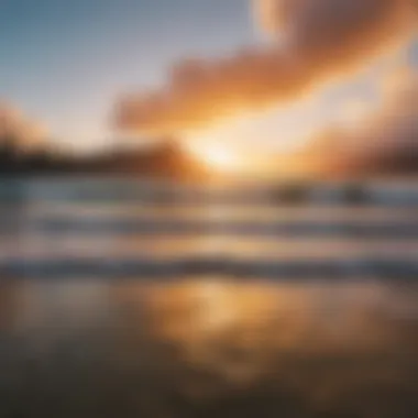 Stunning sunset view over Waikiki Beach