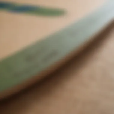 A close-up of eco-friendly packaging materials used for surfboard shipping, emphasizing sustainability.