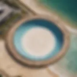 Aerial view of Kelly Slater's wave pool showcasing its expansive design