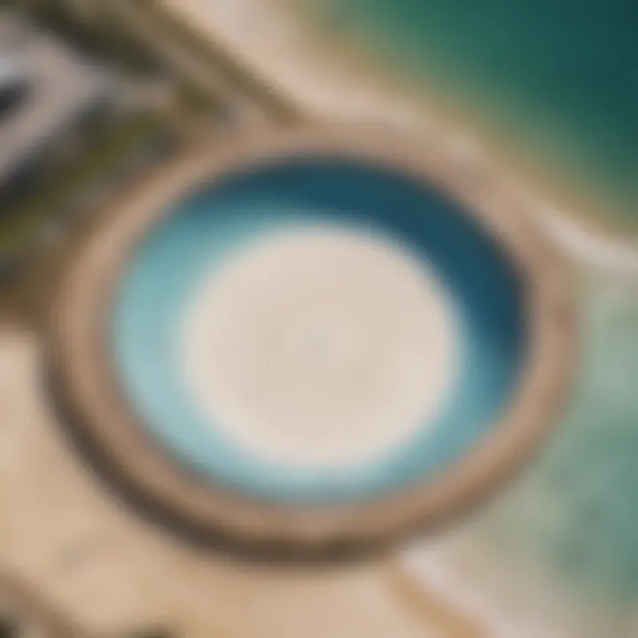 Aerial view of Kelly Slater's wave pool showcasing its expansive design