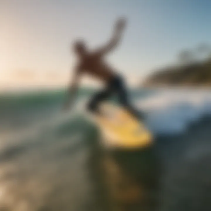 A lively beach scene showcasing surf culture