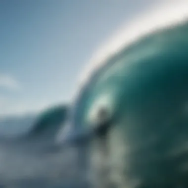 Surfer riding a wave in the Mentawai Islands