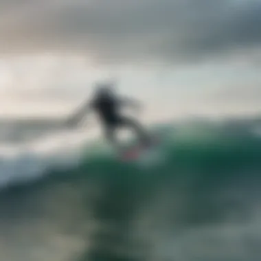 An expert kiteboarder demonstrating advanced techniques in the waves