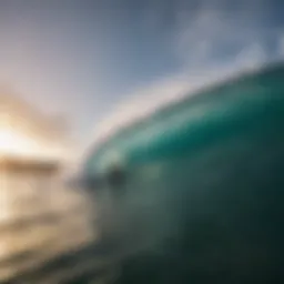 Dynamic surf footage captured with a GoPro mount