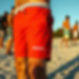 Illustration of RVCA shorts showcasing various styles and colors.