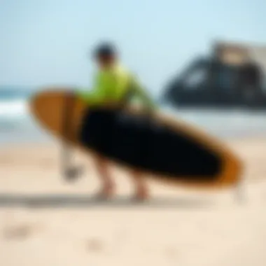 Mobility and Transport Surf bag in use on a beach highlighting mobility and ease of transport