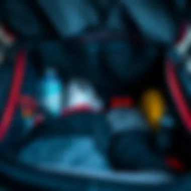 Smart Storage Solutions Organized interior of a surf bag demonstrating storage features