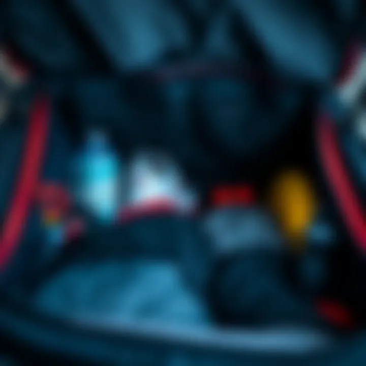 Smart Storage Solutions Organized interior of a surf bag demonstrating storage features