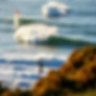 Stunning view of the Atlantic waves crashing on the shore of Seignosse