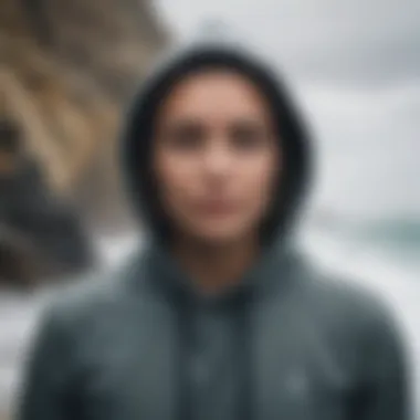 Innovative design of surf changing hoodie showcasing its versatility