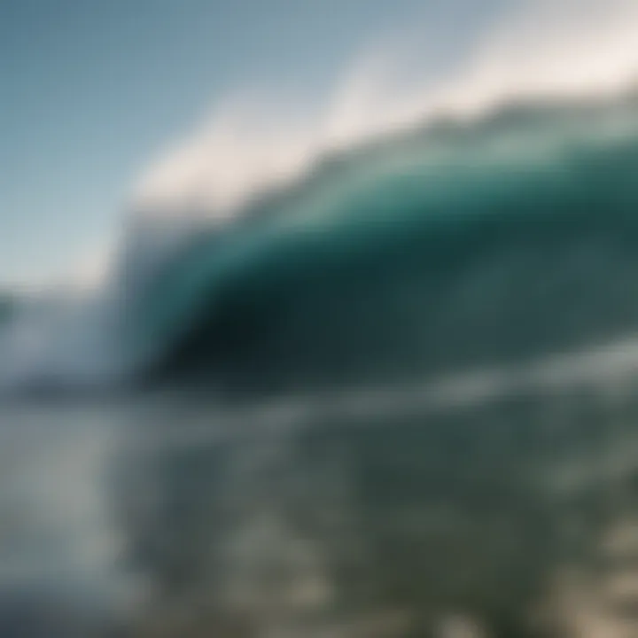 Ocean waves crashing on the shore