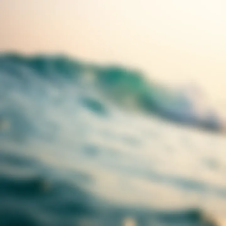View of the ocean with gentle waves ideal for beginners