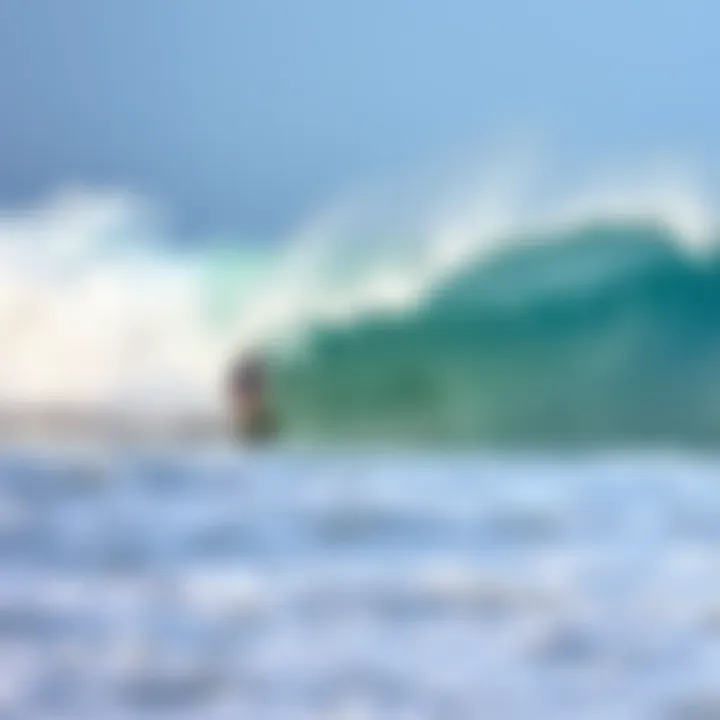 Vibrant waves crashing on Wrightsville Beach during a surf lesson