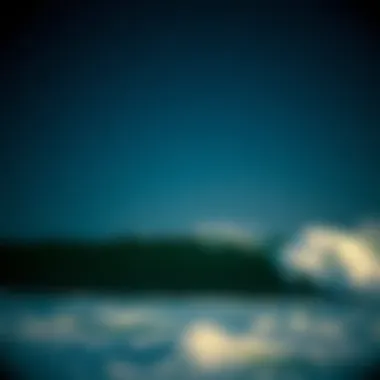 Serenity Beneath the Stars Night sky over the ocean with soothing sound waves