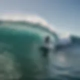 Intermediate surfer riding a wave