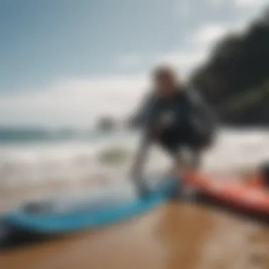 Surfer checking equipment