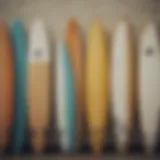 Different surfboard shapes comparison