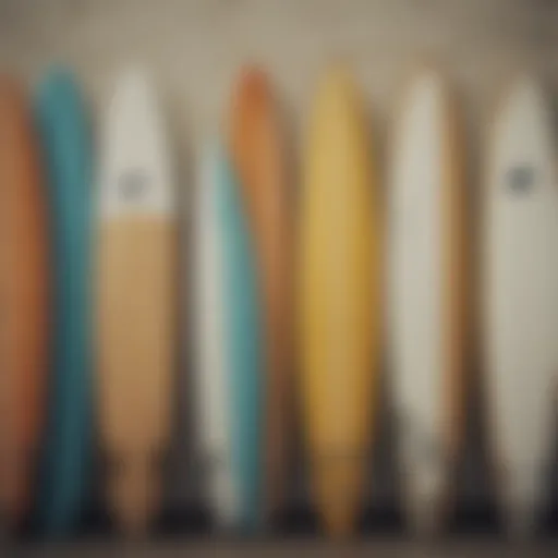 Different surfboard shapes comparison