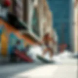 Dynamic urban surfing scene in Austin
