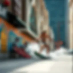 Dynamic urban surfing scene in Austin