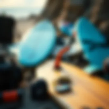 Surfing Equipment Essentials Essential surfing gear laid out for enthusiasts