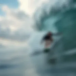 A surfer riding a perfect wave in San Juan del Sur