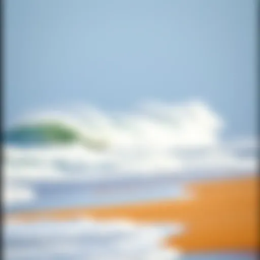A stunning wave crashing on the shore of Ventura Beach