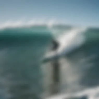 A surfer navigating the waves at Surfline Uppers.