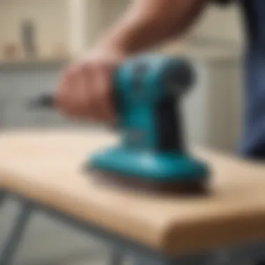 Ergonomic Design of the SurfPrep Electric Sander Detailed view of the SurfPrep electric sander highlighting its ergonomic design