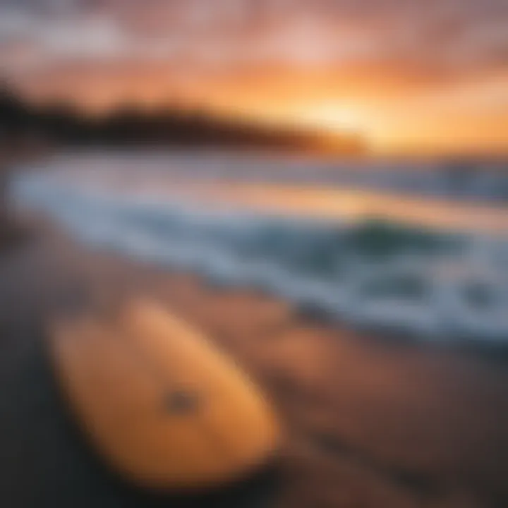 Scenic sunset view over Tamarack Surf Beach